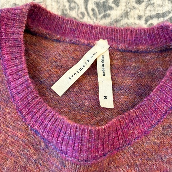 Knit Purple Gradient Crop Top - Picture 3 of 3